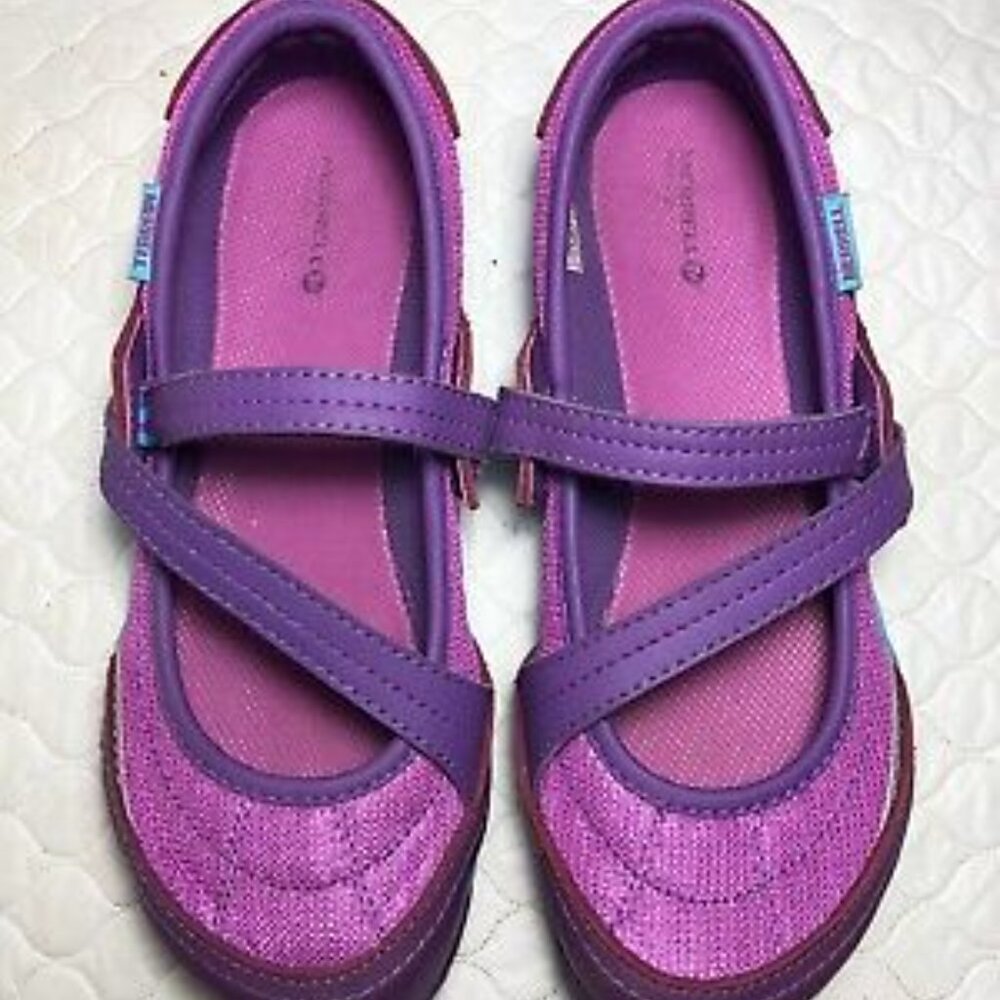Merrell Girl's Purple Z Strap Performance Outdoor Mary Jane Casual Shoes Size 4